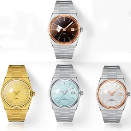 Tiso Armbanduhren Neue Herrenuhren Drei Nadeln Automatische PRX mechanische Stahlarmband Armbanduhren Uhren 40mm