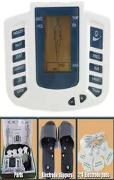 JR309ロシア語ボタンElectroestimulador Muscular Body Muscle Massager Pulse Tens Acupuncture Therapy Slipper8 Padsbox2095978