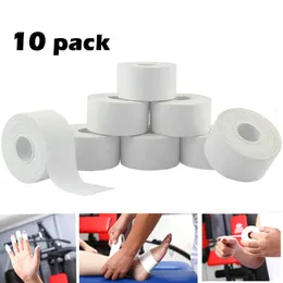 Skyddsutrustning 10 Pack Athletic Tape i vit bomullssport Lim Elastic Bandage Knee Wrist Ankles Muscle Support Easy Tearing 230715
