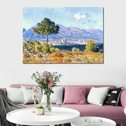 Canvas Wall Art View Of Antibes From the Plateau Notre-Dame Claude Monet målar handgjorda oljekonstverk moderna studiodekor