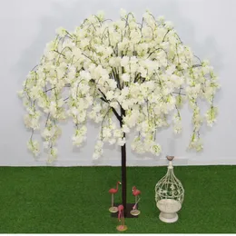 New Weeping Cherry Blossom Wishing Tree Artificial Flower Plants Tree Wedding Table Centerpiece Store el Christmas Home Decor288G
