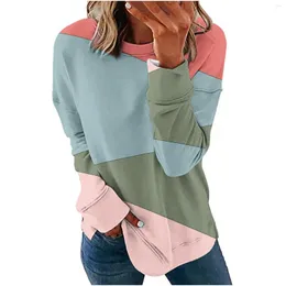 Kvinnors hoodies Round Casual Fashion Geometric Printing Long Pullover Sleeve Neck Sweater Vintage Ladies Tops Camisas Mujer #33