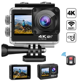 Cámaras de video de acción deportiva HGDO S60 Cámara de acción Ultra HD 4K 60fps 1080P 120fps WiFi 2 pulgadas 170D Casco impermeable bajo el agua Grabación de video Sport Cam 230714