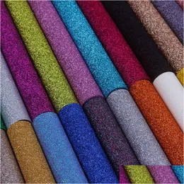 Party Decoration Non Woven tyg tapet Fine Glitter Wall Cloth Printing Series glänsande chunky utsökta tapeter bröllop suppli dh5k6