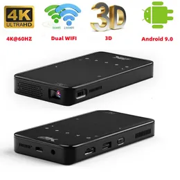 Proyectores Mini Proyector S90 3D 4K Dual Wifi Beamer Soporte 1080P Video USB portátil para cine en casa Regalo para niños Cine 230714
