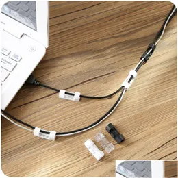 Other Household Sundries Cable Cord Fixed Clip Data Line Fixing Clamp Subnet Collider Lines Card Drop Clips Fastener Holder Organize Dhnaj