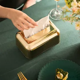 Pudełka na tkanki serwetki luksusowe złote pudełka na tkanki do przechowywania serwetek papierowy papier Organizator ornamentu rzemieślnicze tkanki tkanki tkanki kuchenne pudełko tkanki kuchenne R230715
