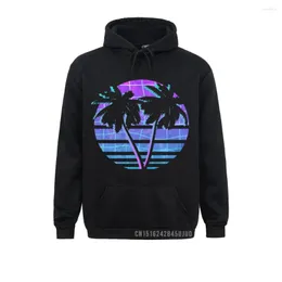 Erkek Hoodies Vaporwave Palmiye Ağaçları Vintage Retro Style Street Giyim Uzun Kollu Katlar Kış Men Estetik Giysileri Pullover Hombre