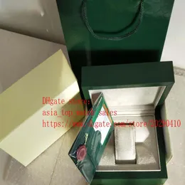 Fabriksleverantör Vacker Green Watch Original Box Papers Card Purse Present Boxes Handväska 185mm 134mm 84mm 116610 116660 116710 WAT279I