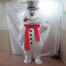 2018 Alta qualità la testa gelida il costume della mascotte del pupazzo di neve adulto gelido il costume del pupazzo di neve290b