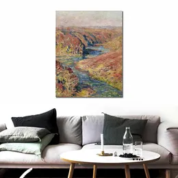 The Valley of Creuse vid Fresselines 1889 Claude Monet målning handgjorda oljerepresering landskap canvas konst hög kvalitet