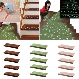 Carpets 10PCS Home Luminous Self-adhesive Non-slip Floor Staircase Bear Claw Pattern Glow In Dark Stair Treads Protector Mats