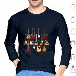 Men's Hoodies Too Many Guitars! Hoodie Long Sleeve Guitars Electric Stratocaster Telecaster Explorer Flying V Hollow Bc Rich