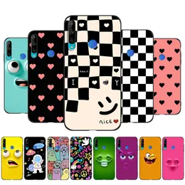 For Huawei Y7P P4 Lite E Case Back Cover Phone Y 7P 2020 Y7 P ART-L28 Bumper 6.39" Black Tpu Case Cute Funy