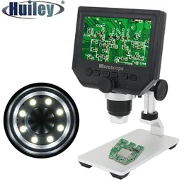 المجهر والملحقات 600x 3.6MP مجهر رقمي سبيكة الألومنيوم حامل 4.3 بوصة HD LCD Soldering Microscope PCB إصلاح المجهر 230714