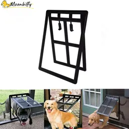 Other Dog Supplies Lockable Plastic Pet Cat Kitty Door for Mosquito Proof Screen Window Security Flap Gates Tunnel Fence Free Access 230715