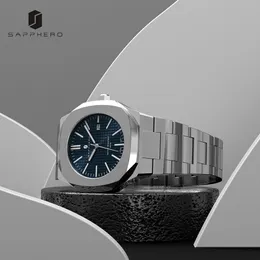 他の時計は、メンズサファーの時計100m防水ステンレス鋼ストラップミヨタクォーツムーブメントワラッチビジネスラグジュアリーブランド男性ギフト230714