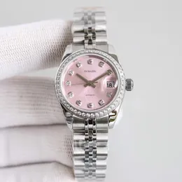 Другие часы Luxury Brand 2023 31 мм автоматическое Miyota 6t51 Движение Pink Dial 904L Ремень из нержавеющей стали.