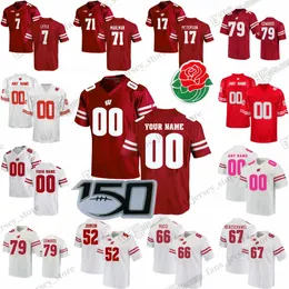 S-6XL NCAA Wisconsin Badgers College Football Jersey Mertz Taylor Ferguson Dunn Dike Allen Bell Hicks Allen-B.ALLEN Chenal Herbig Bruss Njongmeta Peterson Wilson