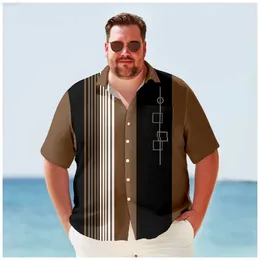 Freizeithemden für Herren Haiian Hemd für Männer Big Tall Retro Bowling Schnell trocknend Herrenhemden Sommer Plus Size Y2kStreetwear Kurzarm Übergroß L230715