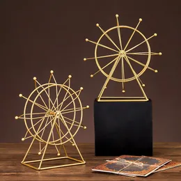 Dekorativa föremål Figurer Modern Ferris Wheel Gold Accent Decoration Home Decoration - Tabletop Bookshelf Shelf Living Room Decoration Object 230714