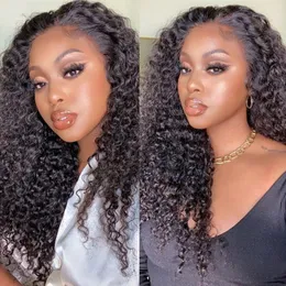 13x4 Hd Lace Frontal Wigs Curly Wig Water Glueless Lace Front 100% Human Hair Wigs For Black Women Deep Wave Closure Wig