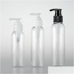 Storage Bottles Jars Pump Bottle Round Shoder Emsion Transparent Screw Empty Spray Cream Strange Cosmetic Travel 0 97Py A29 Drop D Dhnjy