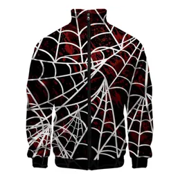 Men's Hoodies Sweatshirts Spider Web Red Graphic Hoodies Men'S Clothing Warm Harajuku Vintage Y2k Zip Up Hoodie For Men And Women Halloween Sweatshirt Top 230714