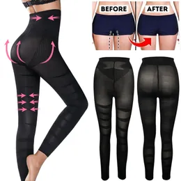 Massaggiatori per le gambe Gamba Shapewear Body Shaper Leggings a compressione anticellulite Donna Guaina dimagrante Coscia Scolpita Vita più sottile Pantaloni da allenamento 230714