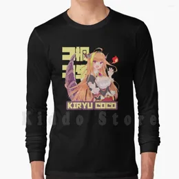 Erkek Hoodies Kiryu Coco - Hololive Uzun Kollu JP Üretim Anime ve Manga