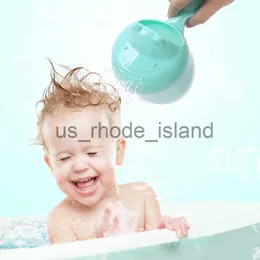 Dusch Caps Cute Cartoon Baby Shower Bath Spoon Head Watering Bottle Toddar Kids Wash Hair Bailer Shampoo Cup Cap Infant Care Tool X0715