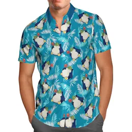 Tute da uomo Harajuku Anime 3D Beach Camicia estiva hawaiana Manica corta Streetwear Oversize 5XL Camisa Social Chemise Homme AW11 230714