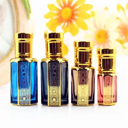 Frasco de perfume 10 pçs/lote 3ml 6ml 12ml frasco de vidro laminado pequeno cilindro frasco de perfume cor recipiente de óleo essencial pode ser recarregado quando vazio 230715