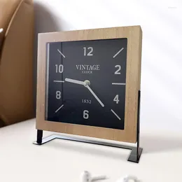 Bordklockor Retro Desktop Alarm Clock Ganska och tyst exakt Rimekeeoing Large Digital kan se tydligt MDF Density Board Material