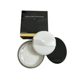 Brand Makeup Loose Powder with Makeup Puff Lasting Natural Finish Face Loose Powder Setting Oil Control Brightening Powder 2 Colors