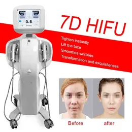 HIFU 7D smärtfri HIFU för Winkle Borttagning Fokuserad Ultraljud 7D HIFU Body Slimming Machine Body and Face Slimming