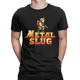 Magliette da uomo Metal Slug Pixel Art Gioco arcade Retro Gamer Videogiochi Abbigliamento in puro cotone Vintage Manica corta O Collo Tee Originale