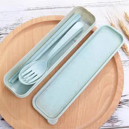 ディナーウェアセットプラスチック製の食器セット3インチスプーンフォーク箸付き箱