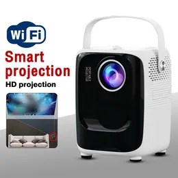 Projectors Original S10 Mini Projector 4K Home Theater Bluetoothcompatible Android Smart TV DLP Office Micro Data مع WiFi 230714