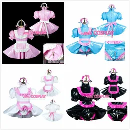 Sissy Maid PVC Dress Cosplay女性CD TV TV Tailor-Made3205