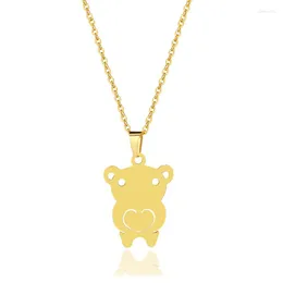 Pendant Necklaces Cute Pig Necklace For Women Funny Lovely Animal Neck Chain Stainless Steel Heart Chocker Jewelry Party Birthday Gifts