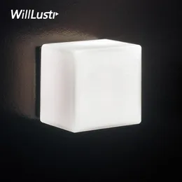 WillLust itre Cubi Wall Sconce Lamp Ufficio Stile Design Modern Light El Restaurang Doorway Porch Vanity Lighting Novely Cubi249R