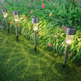 정원 장식 10pcs Led Solar Pathway Light Lawn Lamp Outdoor Solar Lamp 장식 정원/야드/조경/안뜰/차도/산책로 조명 L230715