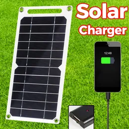 Outros Eletrônicos 20W Painel Solar USB 5V Célula Solar para Caminhada Externa Sistema de Carregador de Bateria Kit de Painel Solar Completo para Celular Power Bank Relógio 230715