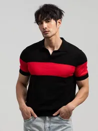 Polos męski 2023 Summer Men Odzież moda szczupła, krótkoczepowe przystojne Trend Tops High-end Polo Collar T-shirts