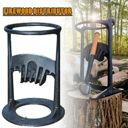 Gadgets ao ar livre decoração lenha ferramenta tora cortador de madeira natal kindling splitter racker ornamento 230715