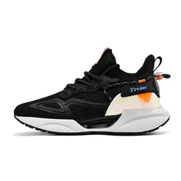 Mid Top Running Shoes Herrkvinnor andningsbara sneakers Par Sporttränare Gray Black White Confort Walking Shoes For Youth Storlek 36-46