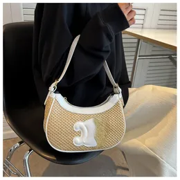 2023 Summer New Straw Bag Fashion Braided Basket Bag Braided Bucket Bag Handbag Shoulder Underarm Bag