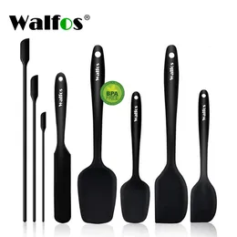 Cooking Utensils Walfos Food Grade Non Stick Butter Silicone Spatula Set Heat Resistant Kitchen Scraper Spatulas Mini 230714