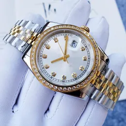 Relógio mecânico automático de moda feminina/masculina de Natal de luxo Tamanho 36/41 MM 904L Diamond Stud Room ouro prata vidro de safira AAA relógio de designer à prova d'água